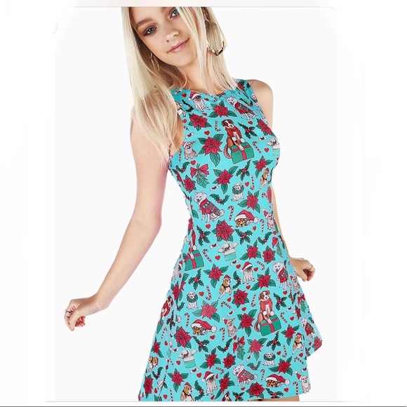 RARE NWOT Blackmilk Santa Paws Dress~LIMITED Size Large - Picture 3 of 14